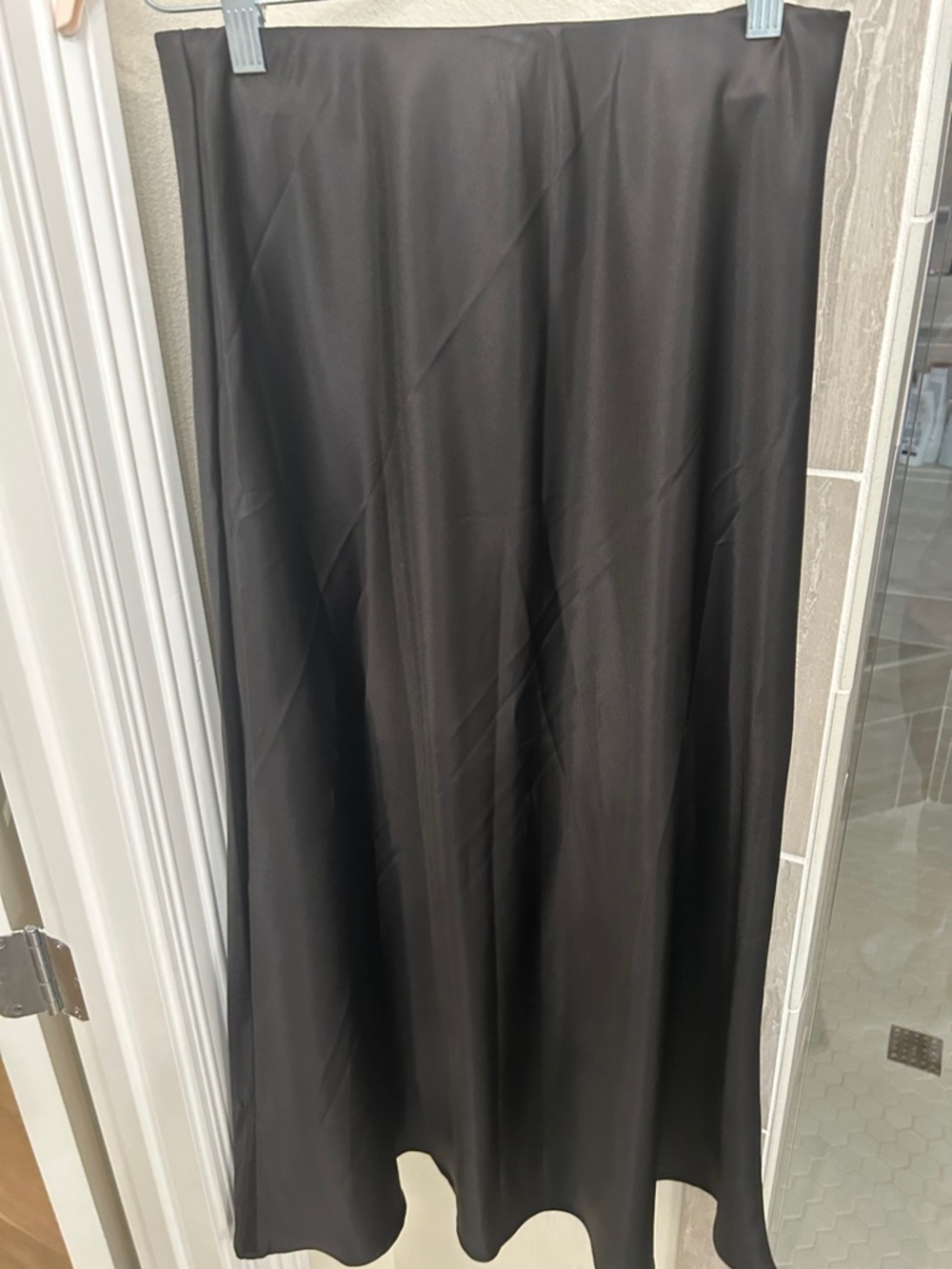Amazon Essentials Black Satin Maxi Skirt